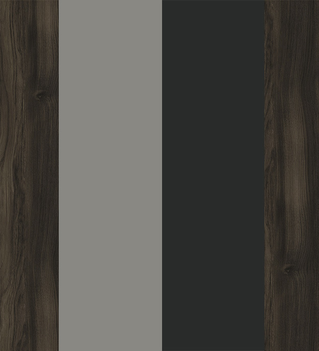 Дуб Мали/Графит Глянец/Металл Серый