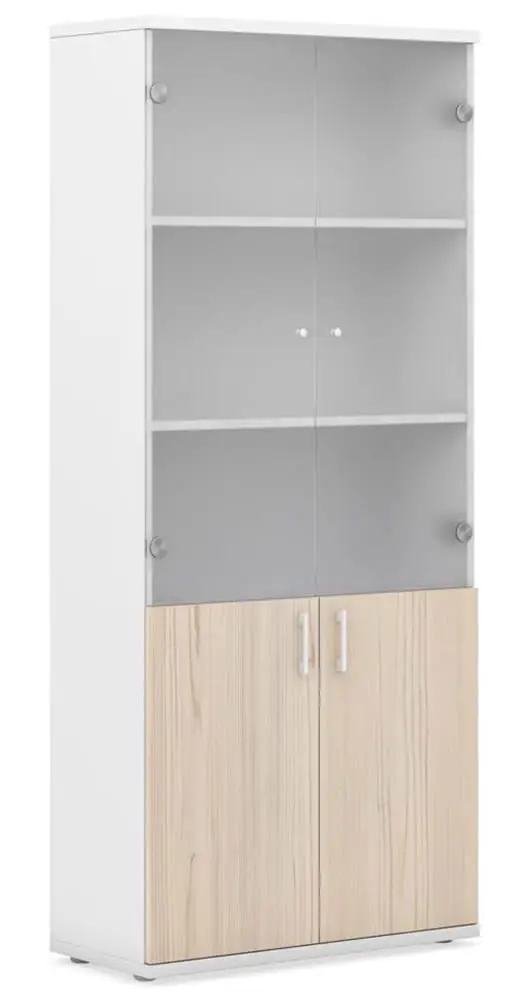 Шкаф комбинированный TARGET 2,05 м стекло прозрачное (Rovere)