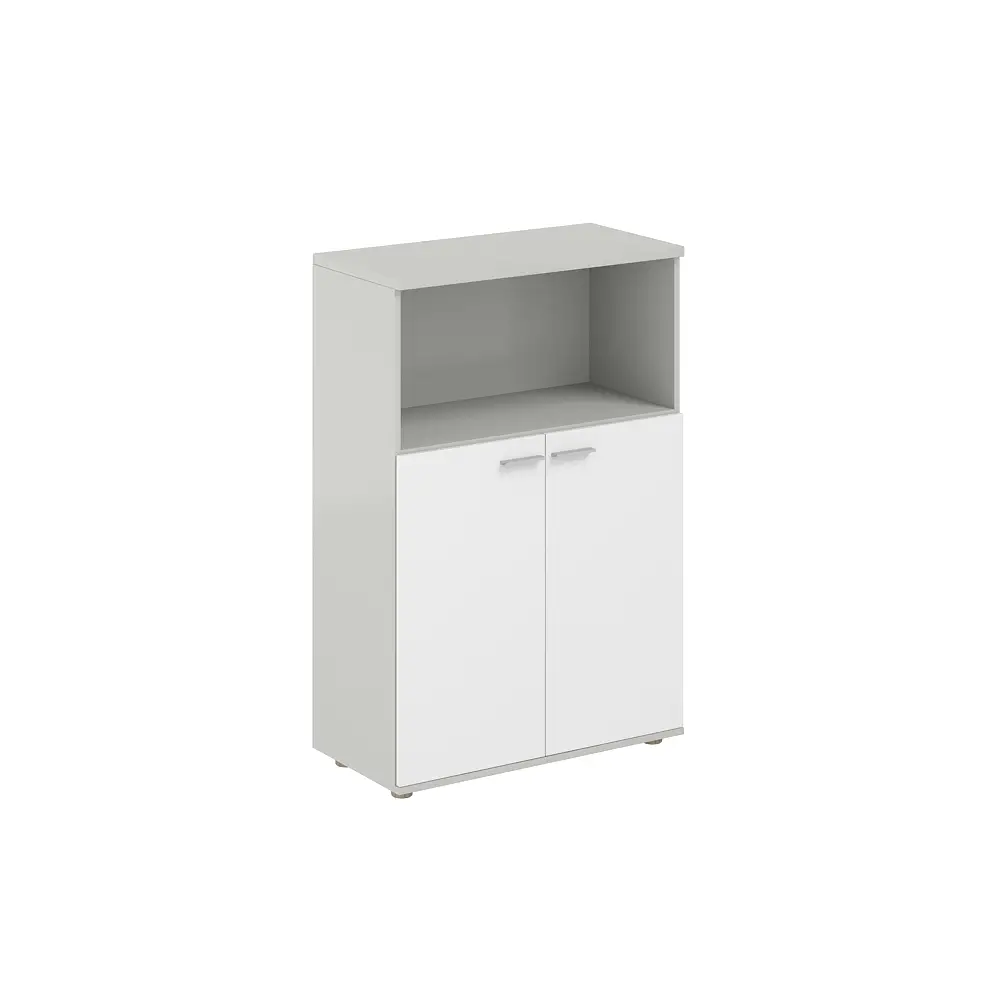 Шкаф средний с нишей  800х400х1200, 2-х дв., з.ст ЛДСП 16 мм SG.863.SH.WH
