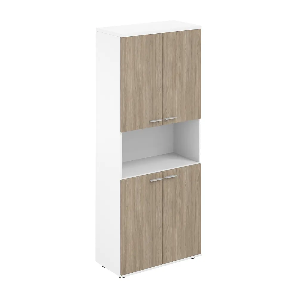 Шкаф высокий с нишей 800х400х1955, 4-х дв, з.ст ЛДСП 16 мм SG.861.WH.OD.OD